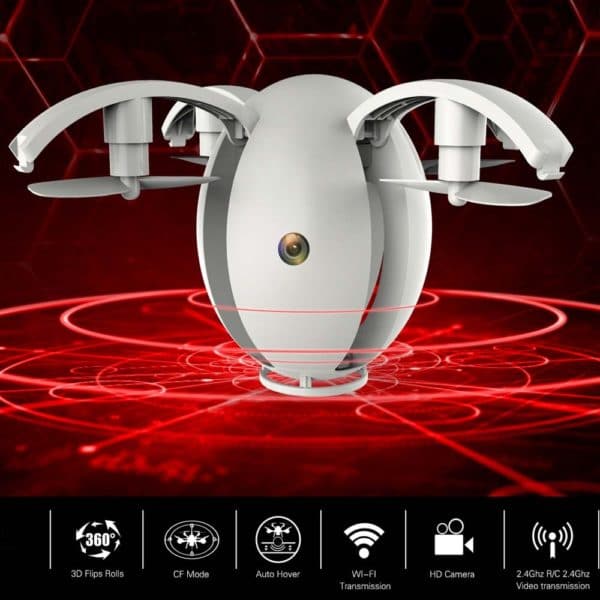 Foldable Transformable Egg Drone 2.4G Selfie Drones RC Quadcopter 2