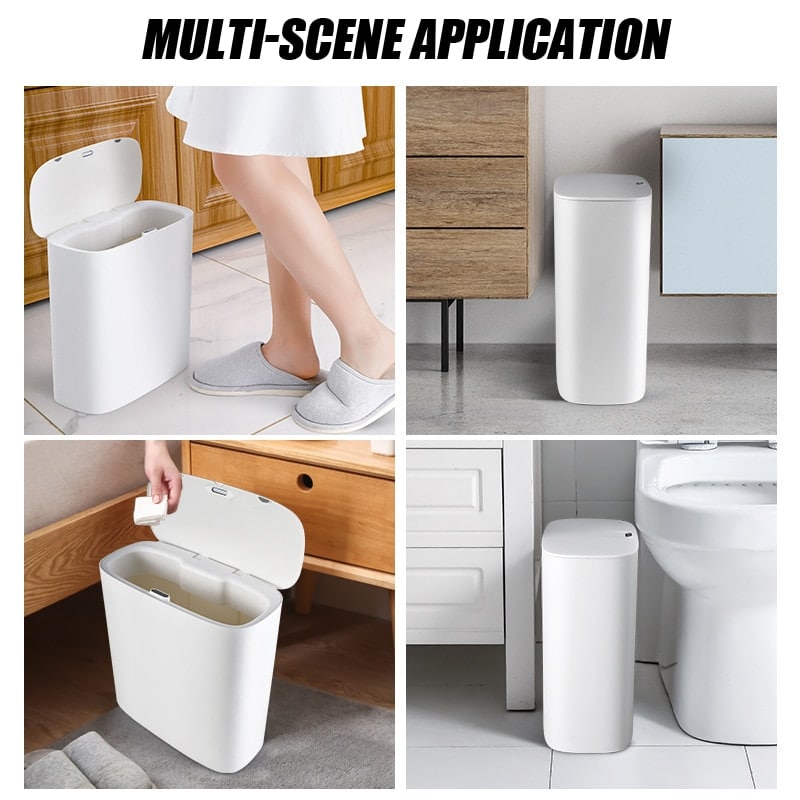 Smart Sensor Trash Can Electronic Automatic Household Bathroom Toilet Waterproof  4