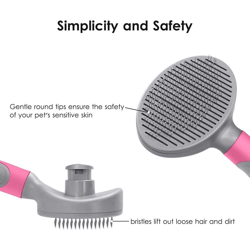 Efficient Self Cleaning Slicker Pet Grooming Brush For Small Large Dogs Cats Comfortable Safe Anti-slip Comb For Pets 3