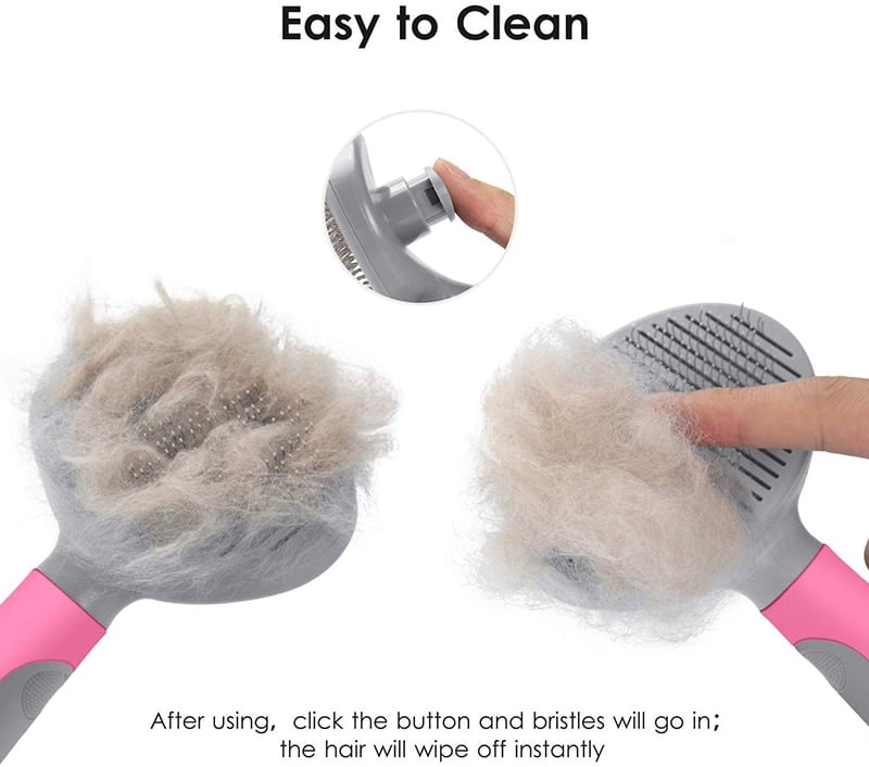 Efficient Self Cleaning Slicker Pet Grooming Brush For Small Large Dogs Cats Comfortable Safe Anti-slip Comb For Pets 6