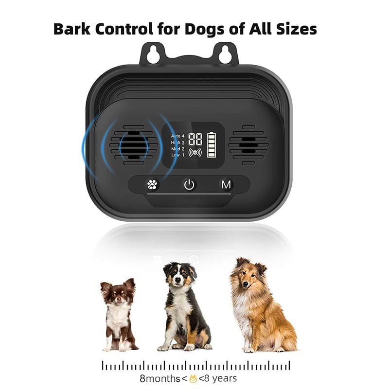 Effective Anti Barking Device Adjustable LCD Screen Ultrasonic Dog Bark Deterrent Waterproof Pet Training Up 15m 6